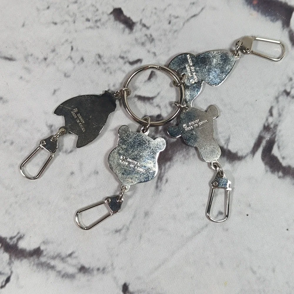 Disney Keychain Charms Eeyore Piglet Tigger Pooh Zipper Pulls‎ Charms